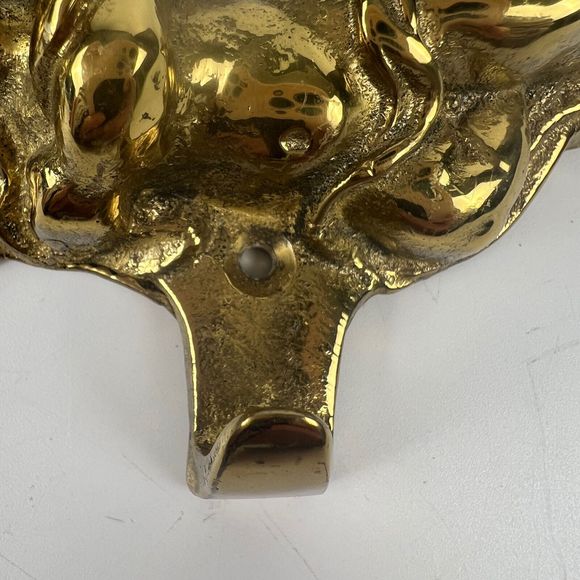 2 Angel‎ Cherub Wall Hangers Solid Brass Vtg 1989 Towel Stocking Key Hooks 3.5” - Picture 9 of 10